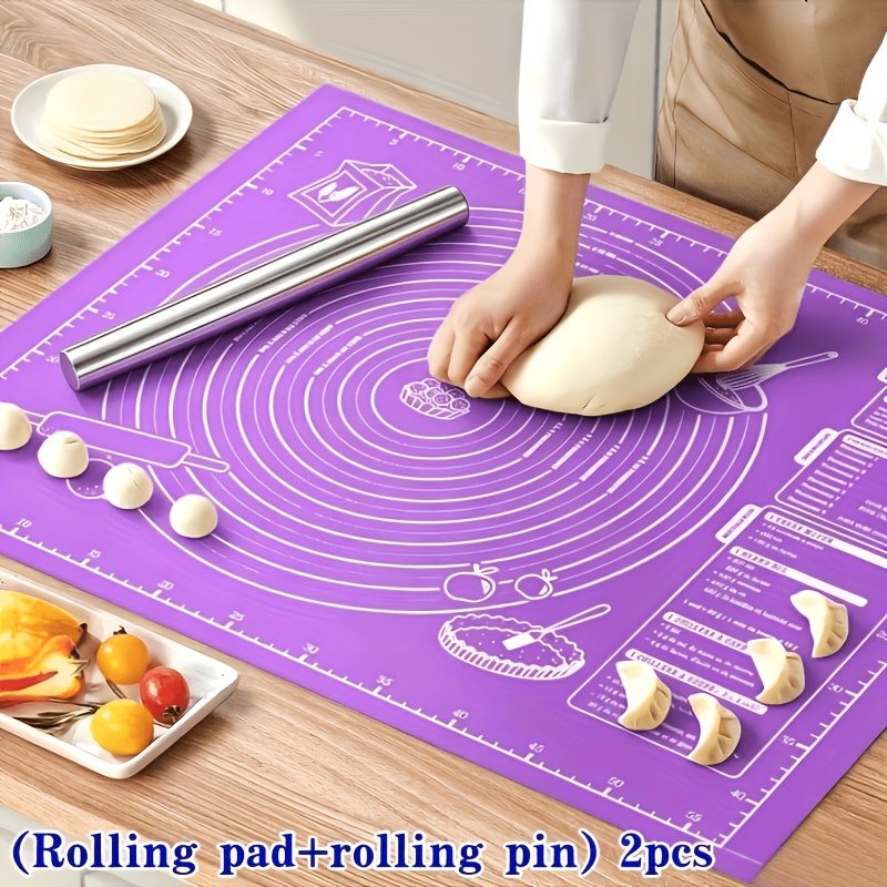 Kitchen Roll Baking - 2 Adet Silikon Hamur Matı ve