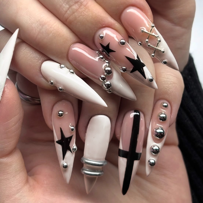 Decorating Tip Set - 24 Adet Uzun Stiletto Takma Tırnak