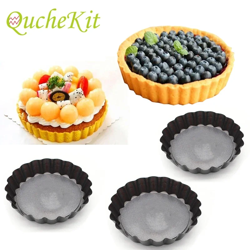 Tart Pan Loose - 6 adet yapışmaz Tart Quiche Flan