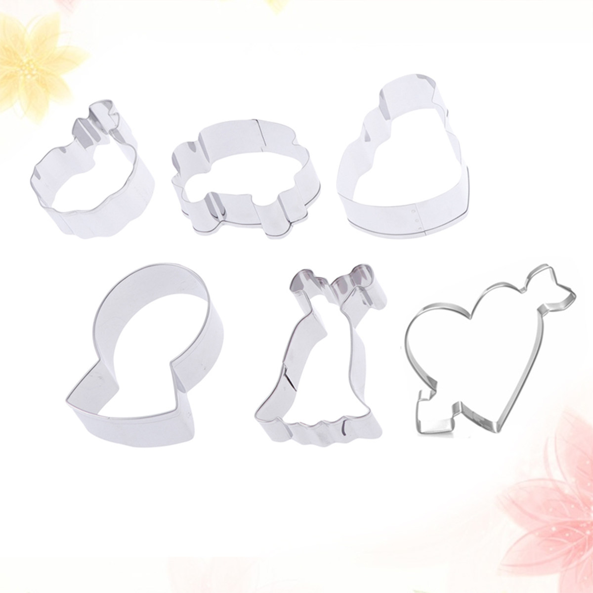 Cookie Cutter Set - 6 Parça Düğün Kurabiye Kalıbı Seti