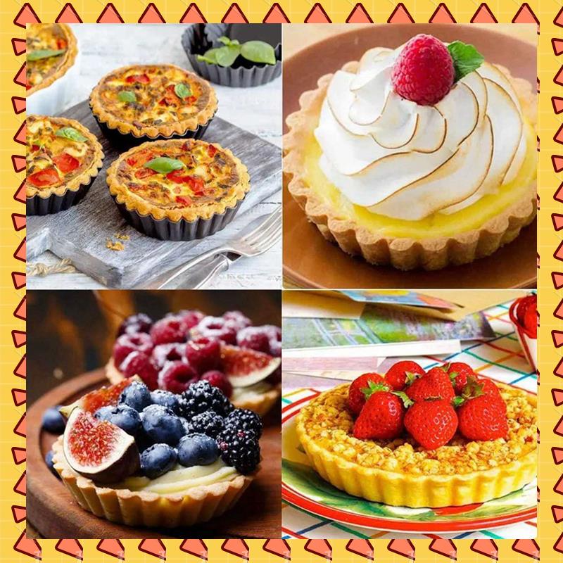 Tart Pan Loose - A008 18 Adet 4In/10Cm Mini Pasta