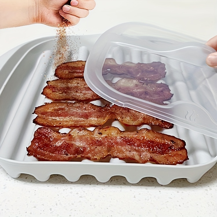 Kitchen Essentials Baking Tray - Yağlı Bacon Sosları için Mikrodalga Bacon