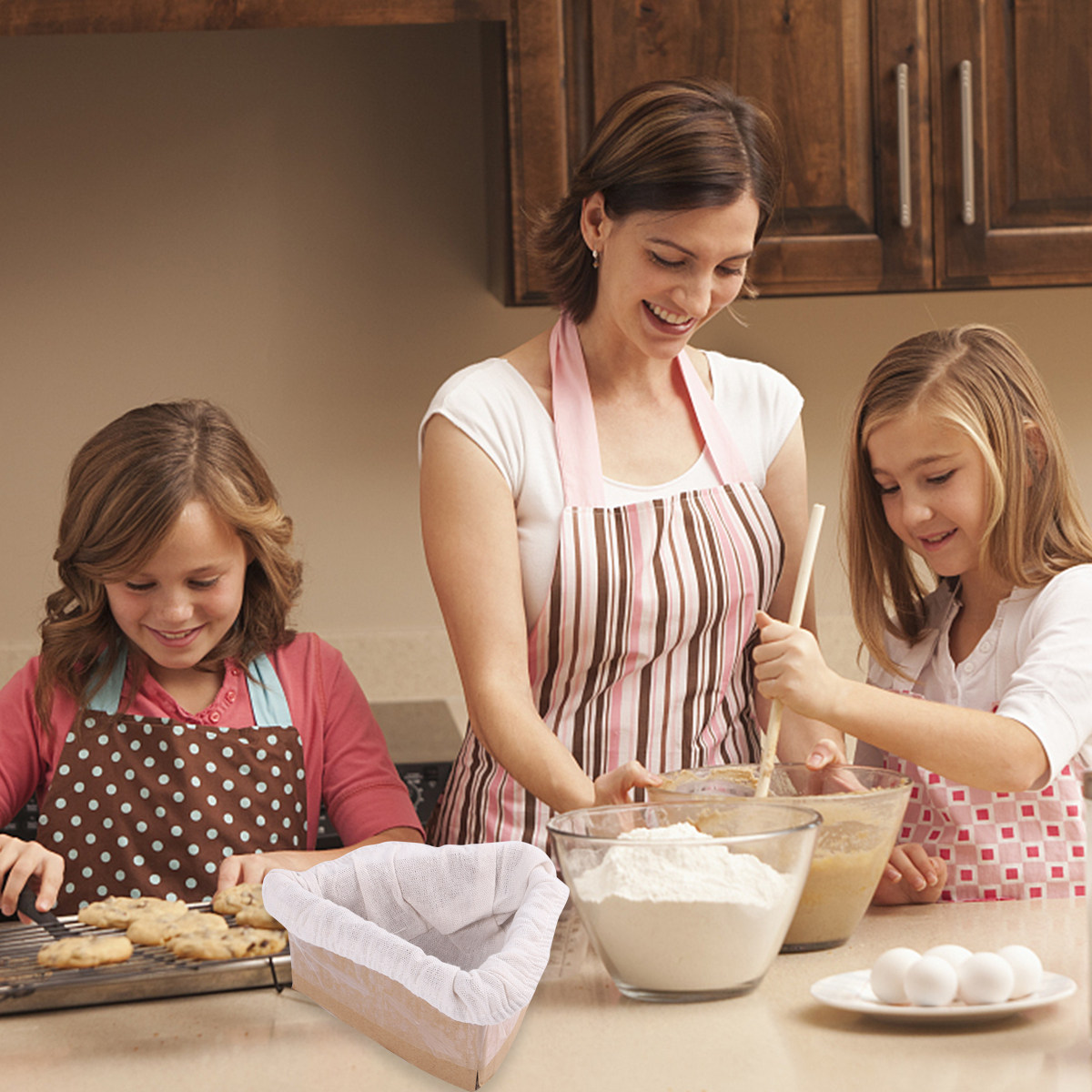 Kitchen Utensils - 2 adet ekmek sepeti kumaş örtüsü