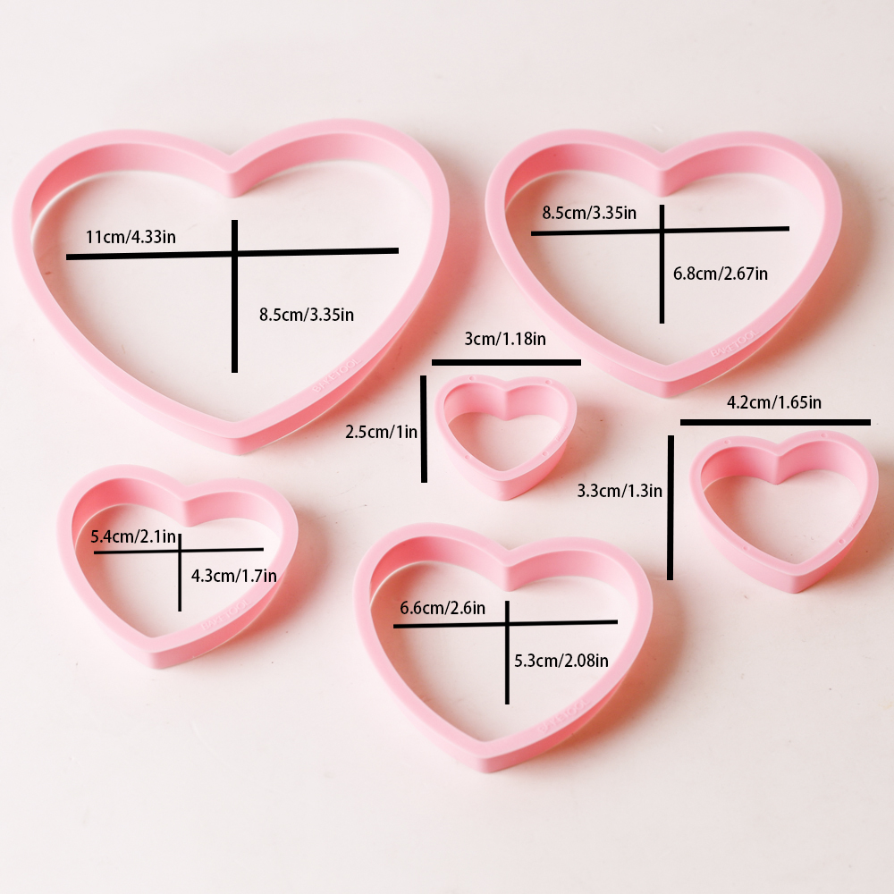 1 takım/3 takım Pembe Kalp Yıl - Cookie Cutter Set incelemesi ve fiyatı