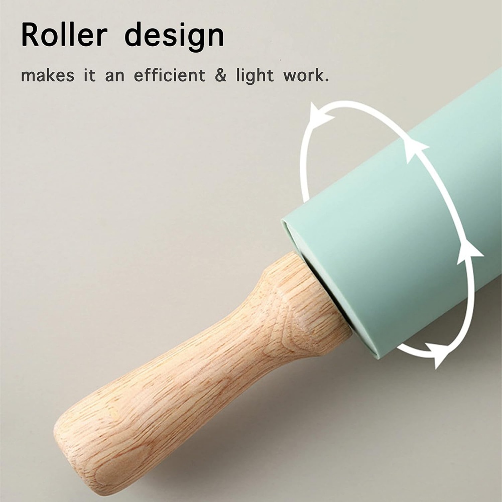 Yapışmaz Silikon Oklava Ahşap  - Kitchen Roll Baking incelemesi ve fiyatı