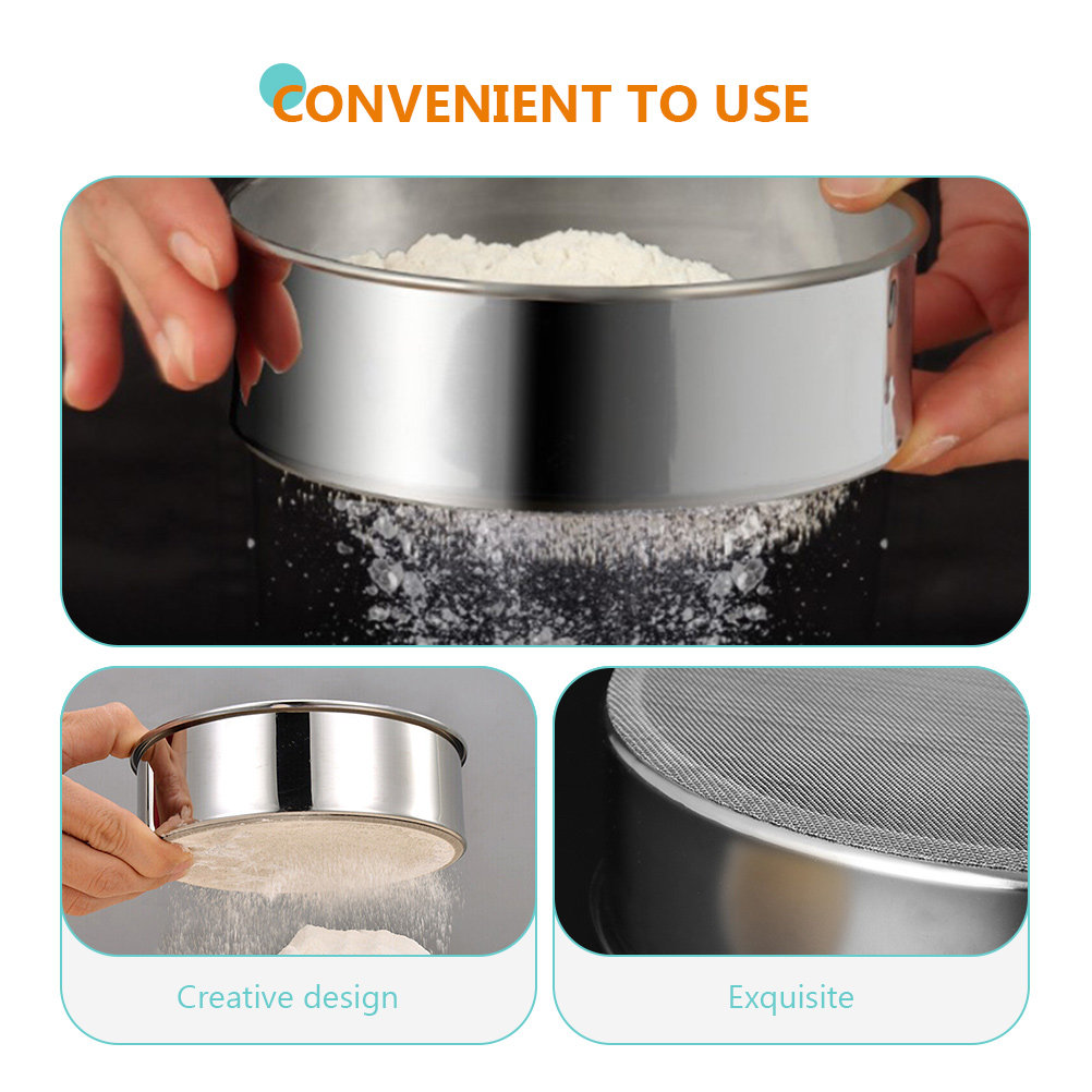 3 adet paslanmaz çelik un eleğ - Kitchen Baking Utensil incelemesi ve fiyatı