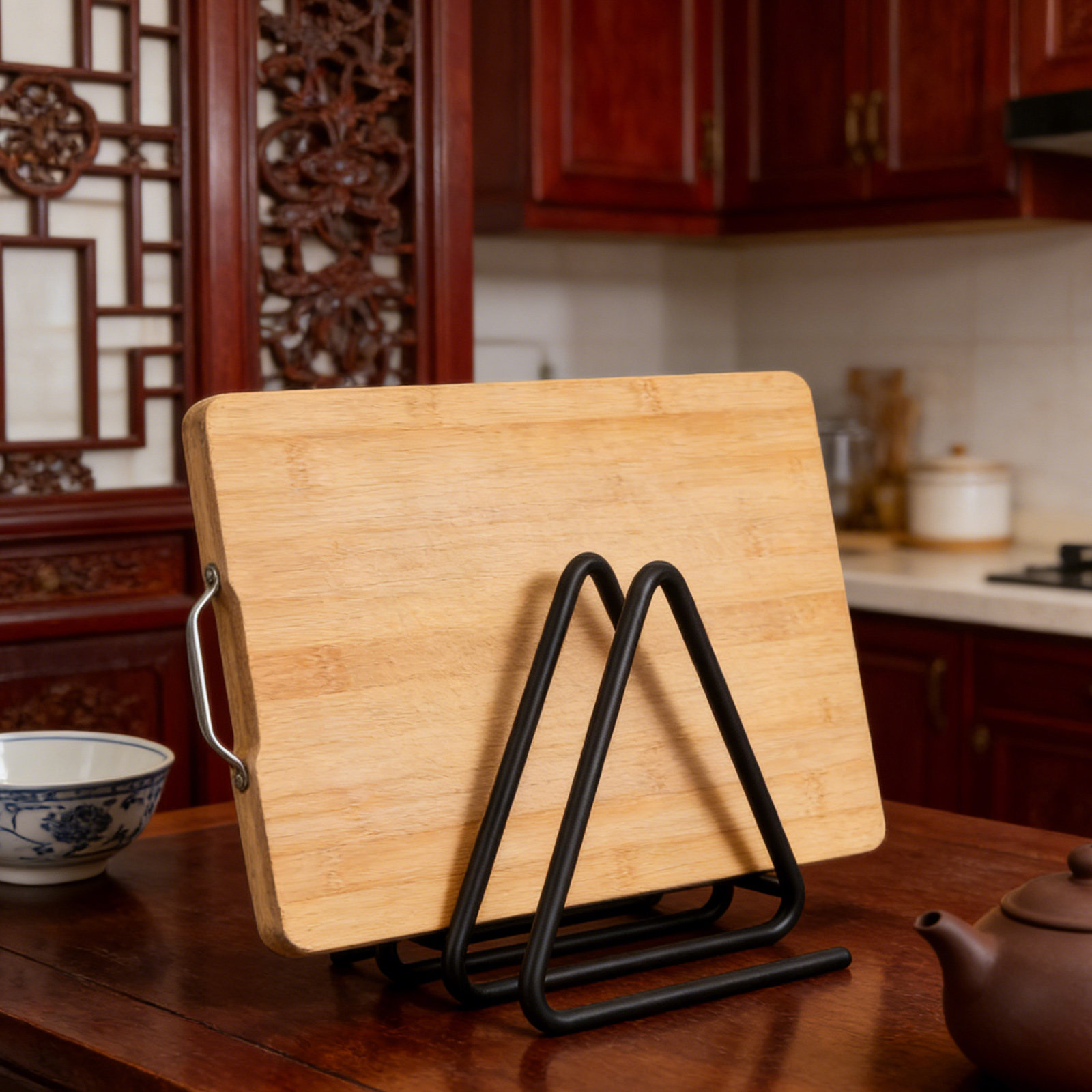 Üçgen Kesme Tahtası Rafı Siyah - Kitchen Baking Sheet Organizer incelemesi ve fiyatı