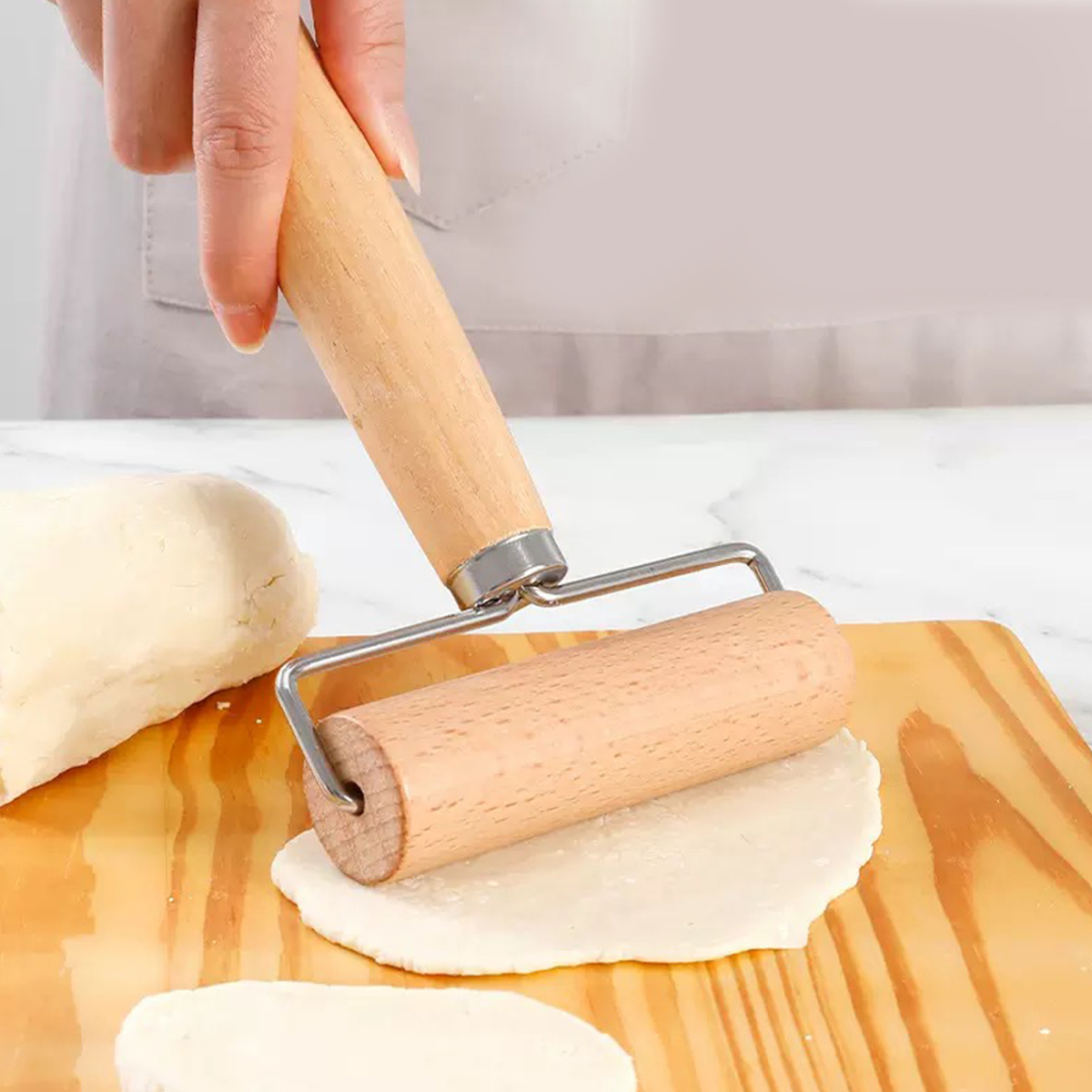 1PC Oklava; ahşap pişirme; ezi - Kitchen Roll Baking incelemesi ve fiyatı