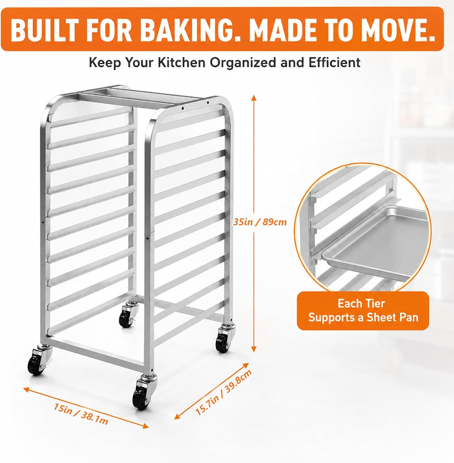 10 Katmanlı Paslanmaz Çelik Te - Kitchen Baking Sheet Organizer incelemesi ve fiyatı