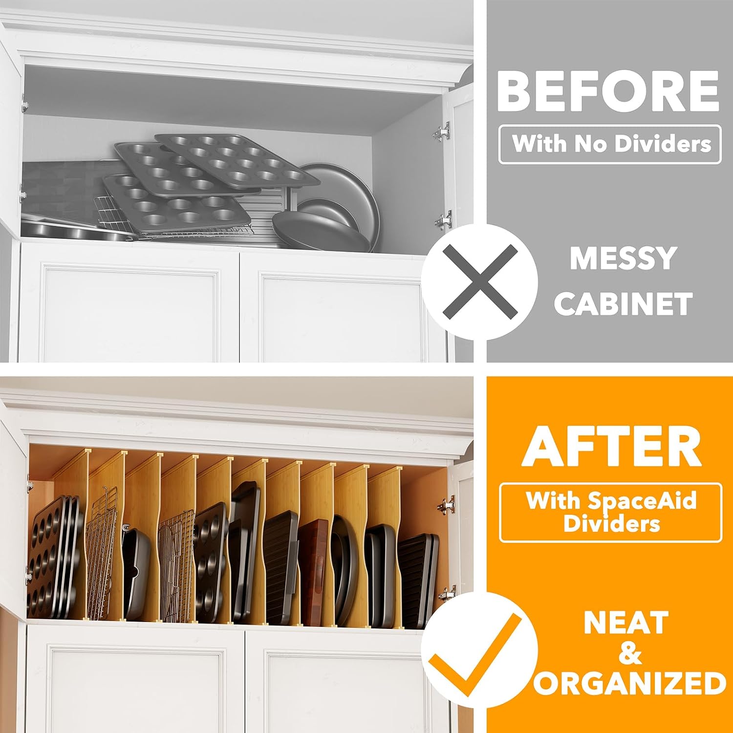 10'lu Paket Bambu Tepsi Bölücü - Kitchen Baking Sheet Organizer incelemesi ve fiyatı