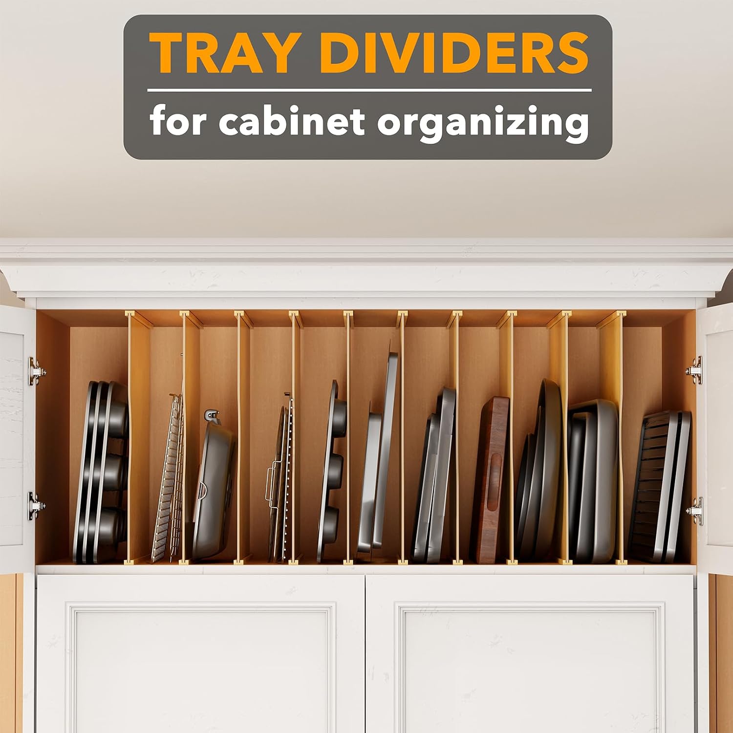10'lu Paket Bambu Tepsi Bölücü - Kitchen Baking Sheet Organizer incelemesi ve fiyatı